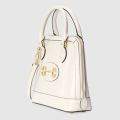 Gucci 1955 Horsebit small top handle bag White
