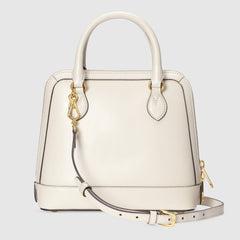 Gucci 1955 Horsebit small top handle bag White