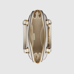 Gucci 1955 Horsebit small top handle bag White