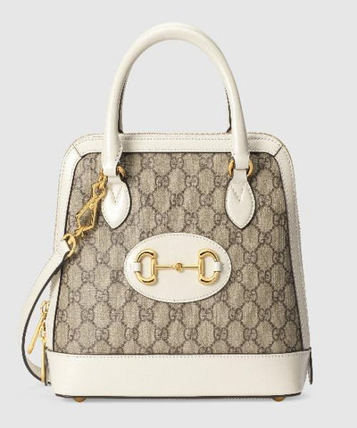 Gucci 1955 Horsebit Small Top Handle Bag White