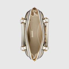 Gucci 1955 Horsebit Small Top Handle Bag White