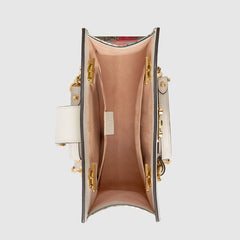 Gucci Padlock Small Shoulder Bag White Flora