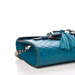 Gucci Emily Mini Micro Guccissima Bag Blue