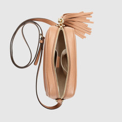 Gucci Soho Small Leather Disco Bag Rose Beige