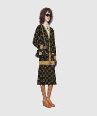 Gucci Padlock Bee Star Small Shoulder Bag Black