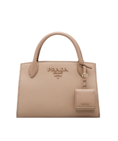 Prada Monochrome Saffiano Leather Bag Magnolia