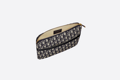Dior Travel Kit In Blue Oblique Canvas