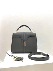 Celine Small 16 Bag In Grained Calfskin Medium Grey