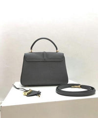 Celine Small 16 Bag In Grained Calfskin Medium Grey