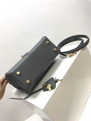 Celine Small 16 Bag In Grained Calfskin Medium Grey