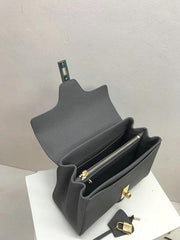 Celine Small 16 Bag In Grained Calfskin Medium Grey