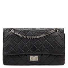 Chanel 2.55 Aged Calfskin Handbag Black