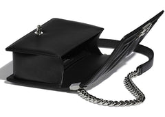 Chanel Boy Handbag Calfskin Ruthenium