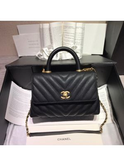 Chanel Flap Bag With Top Handle Black