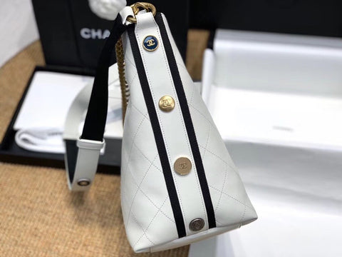 Chanel Hobo Handbag White