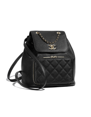 Chanel Lambskin Gold-Tone Metal Backpack Black