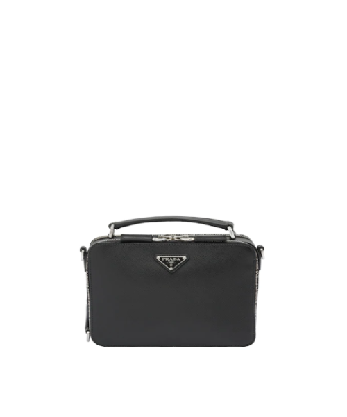 Prada Brique Saffiano Leather Bag Black