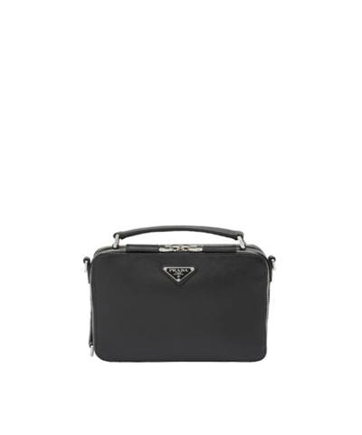 Prada Brique Saffiano Leather Bag Black