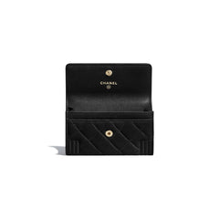 Chanel Boy Small Flap Wallet Black