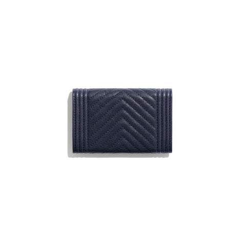 Chanel Boy Chanel Flap Card Holder Black