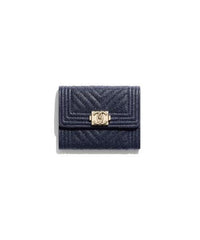 Chanel Boy Chanel Flap Card Holder Black
