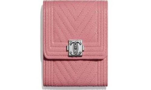 Chanel Boy Small Flap Wallet Pink