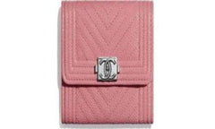 Chanel Boy Small Flap Wallet Pink