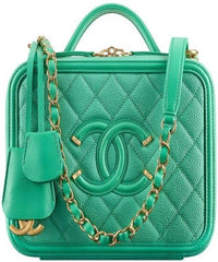Chanel Small Vanity Case Green