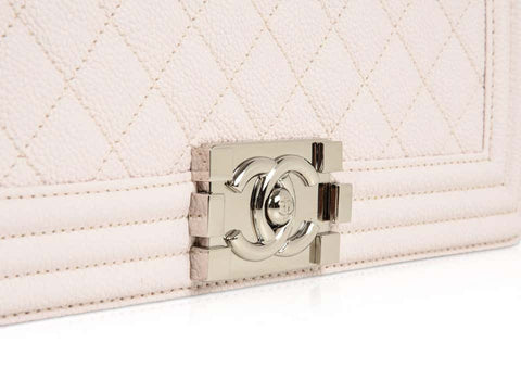 Chanel Boy Medium Handbag White