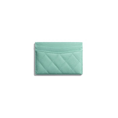 Chanel Classic Card Holder Iridescent Turquoise