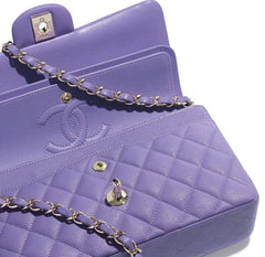 Chanel Classic Clutch With Chain – CWC Caviar purpul Gold-Toned