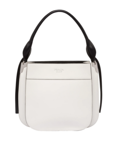 Prada Margit Leather Shoulder Bag White