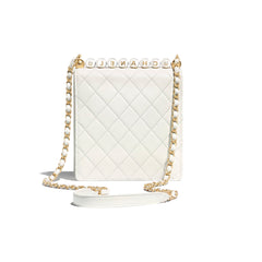 Chanel Flap Bag White Goatskin