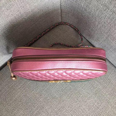 Gucci Laminated Leather Small Shoulder Bag Blue/Pink