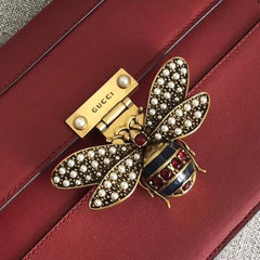Gucci Queen Margaret Leather Bag Red