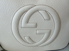Gucci Soho Small Leather Disco Bag White