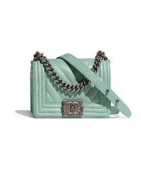 Chanel Boy Medium Caviar Leather Sky Blue