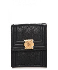 Chanel Boy Small Flap Wallet Black