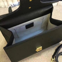 Gucci GG Marmont Small Top Handle Bag Lightweight Leather Black