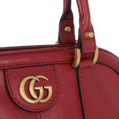Gucci Re(Belle) Large Top Handle Tote Leather Red