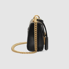 Gucci Padlock Small GG Bees Shoulder Bag Beige Ebony