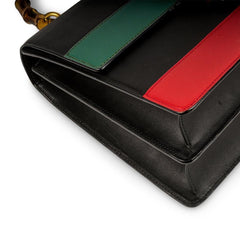 Gucci Dionysus Large Smooth Leather Bamboo Top Handle Bag Blue/Green/Red