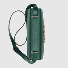 Gucci Zumi Grainy Leather Small Shoulder Bag Dark Green