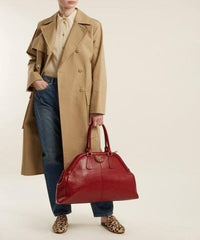Gucci Re(Belle) Large Top Handle Tote Leather Red