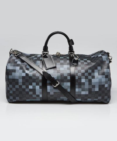 LV Keepall Bandoulière 50 Gray Pixel