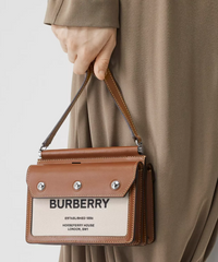 Burberry Mini Horseferry Print Title Bag With Pocket Detail Brown