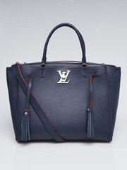 LV Lockmeto Handbag Luxury Leather Marine Rouge