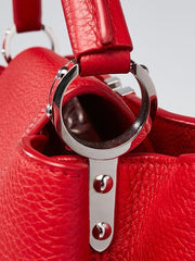 LV Capucines MM Taurillon Leather Bag Rubis