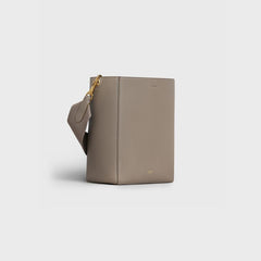 Celine Sangle Small Bucket Bag In Soft Grained Calfskin Taupe