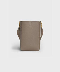 Celine Sangle Small Bucket Bag In Soft Grained Calfskin Taupe